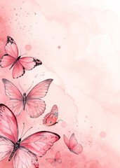 Fototapeta premium background with butterflies