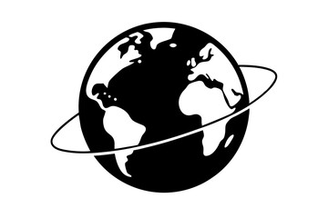 Earth with Simple Lines