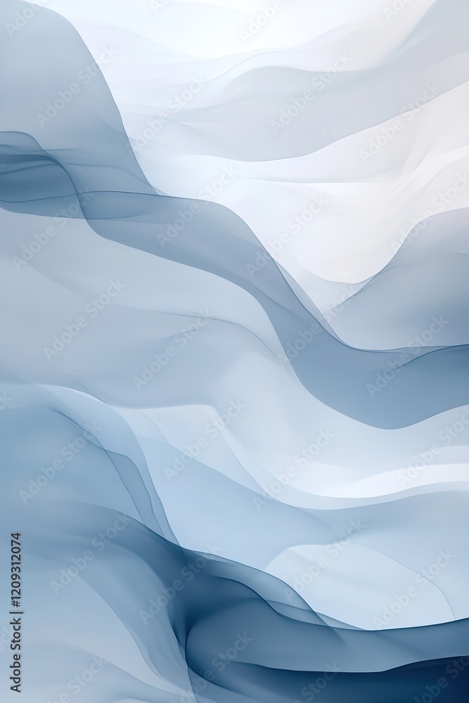 Poster soft liquid pool with gentle ripples creates a calming atmosphere in muted blue and gray tones, idea