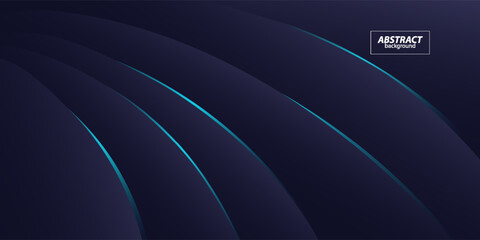 Dark blue gradient abstract background with curved texture. 3D view wallpaper. Eps10 vector illustration