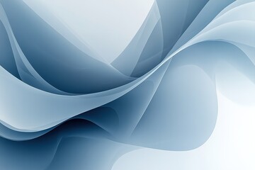 Obraz premium A tranquil abstract background features a soft liquid surface with gentle ripples in calming hues of blue and gray. The design is ideal for modern text overlays and minimalist aesthetics