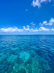 A vivid blue Pacific Ocean in Guam