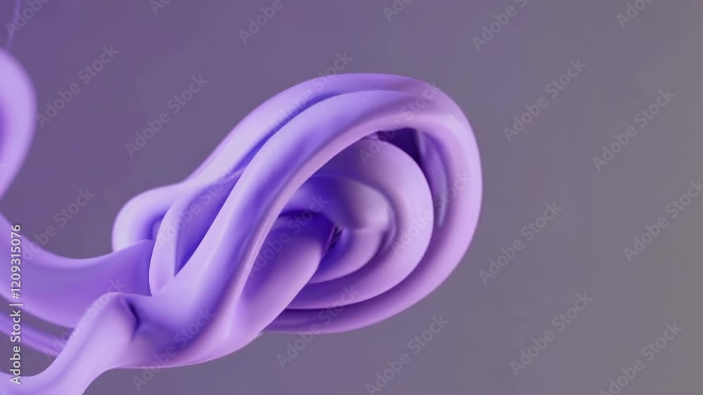 Aufkleber Fluid purple swirl showcasing movement and form in abstract design during creative process
