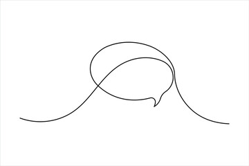 Obraz premium One continuous line drawing of speech bubble square shaped chat cloud and thought dialogue design