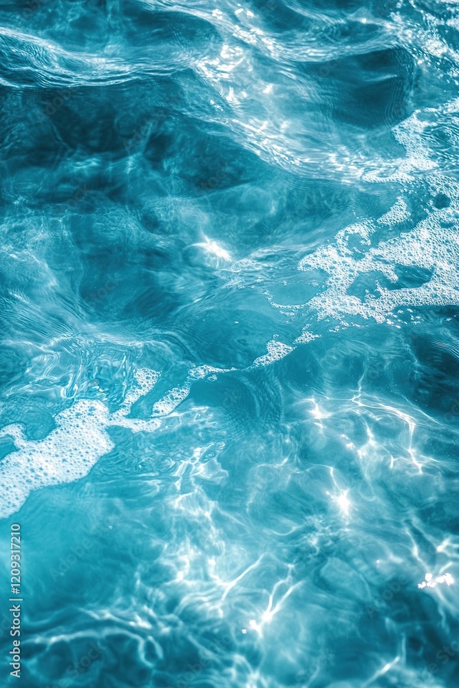 Poster an abstract design showcases soft water movement with graceful swirls and waves transitioning from l