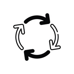 Recycling symbol vector icon