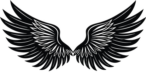 Obraz premium wings collection set black and white