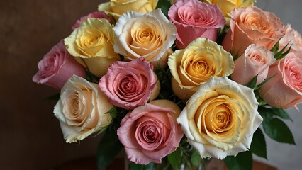 Pastel Roses Bouquet in Elegant Colors Representing Understated Beauty
