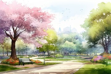 Obraz premium Garden park outdoors plant architecture