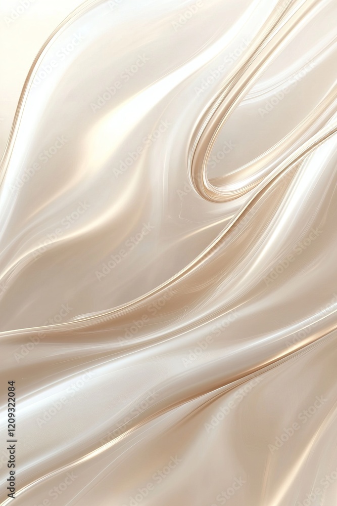 Poster soft flowing liquid patterns in beige and cream create a calming abstract marble backdrop. the elega