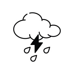 Thunderstorm vector icon