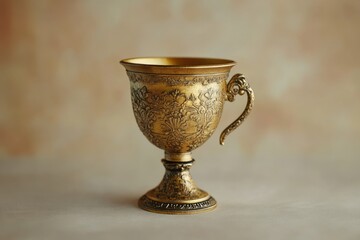 Gold Cup on Table