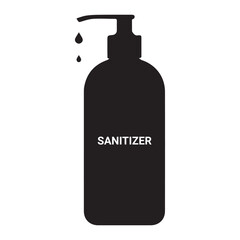 bottle of sanitizer silhouette vector