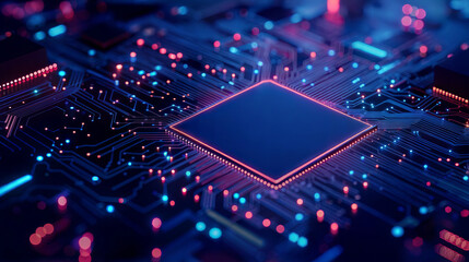 Futuristic lab photography scalable electronic components & integration innovations