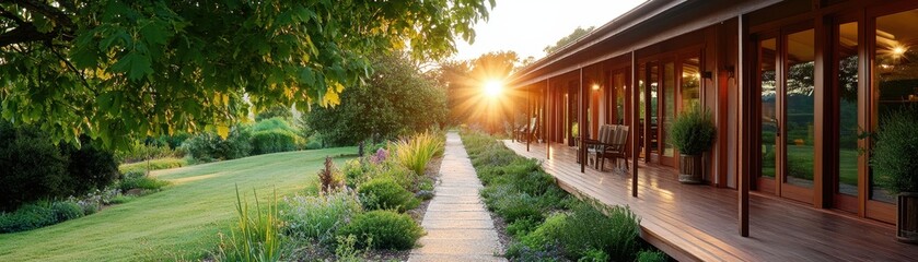 Obraz premium Discover a serene countryside retreat offering authentic tranquility and natural beauty for the perfect getaway.