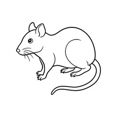Fototapeta premium Rat line art.eps