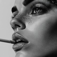 Monochrome Portrait of a Woman: A Penciled Masterpiece