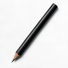 Black Pencil on White Background: A Minimalist Still Life
