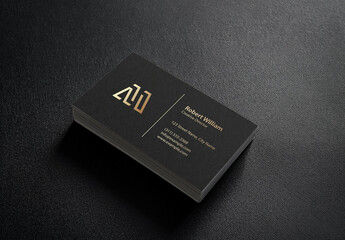 Stack of Business Cards Mockup