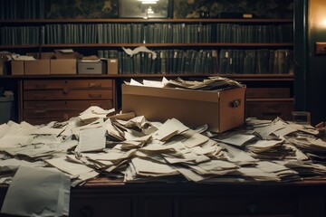 Overwhelmed Desk Papers Archive Research Overflow