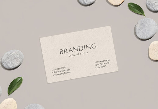 Single Business Card Mockup