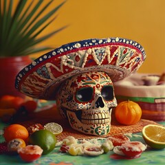 mexican sombrero and chili