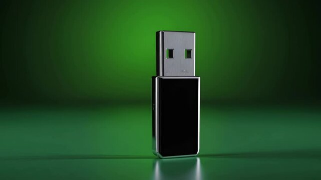 Exploring the design and functionality of a modern USB data storage device in a striking setting
