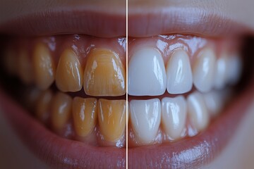 Obraz premium Teeth Whitening Comparison