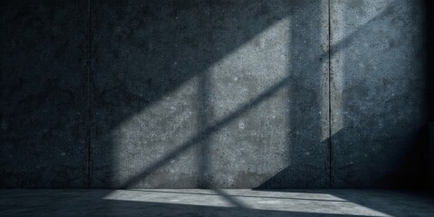 Dramatic Light and Shadow Play on a Textured Concrete Wall
