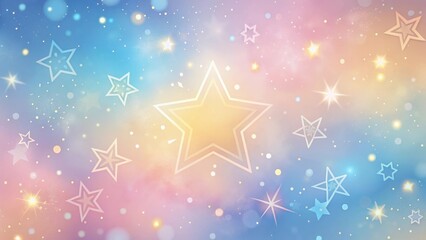 Pastel Sky with Glimmering Stars and Sparkling Dust A Dreamy Celestial Background
