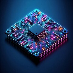 Electronic board, components with glowing conductors, technologies of the future