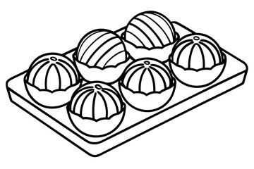 Chocolate Delights Line Drawing Set