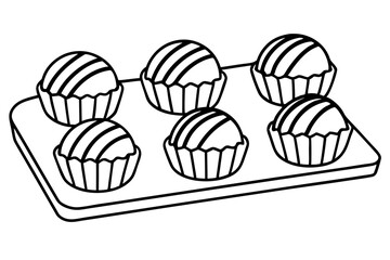 Chocolate Delights Line Drawing Set