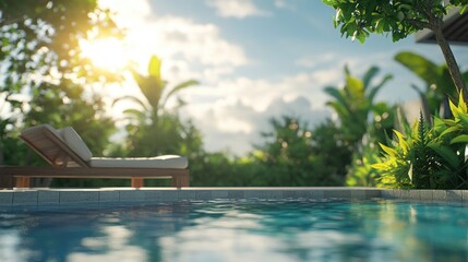 Fototapeta premium Poolside relaxation