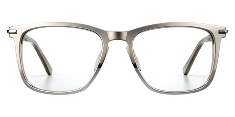 Sleek Modern Eyeglass Frames with a Polished Metal Finish, Ideal for Professional or Casual Wear