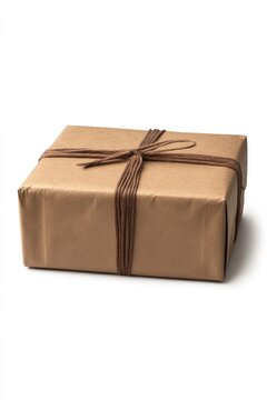 Brown package wrapped in brown paper