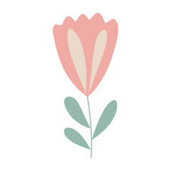 The flower is simple, cute, colorful.