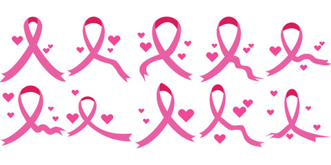 Obraz premium Breast Cancer Awareness Pink Ribbon 