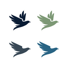 Abstract eagle or hawk isolated on white background