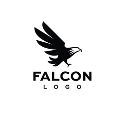 Flying eagle or falcon logo design