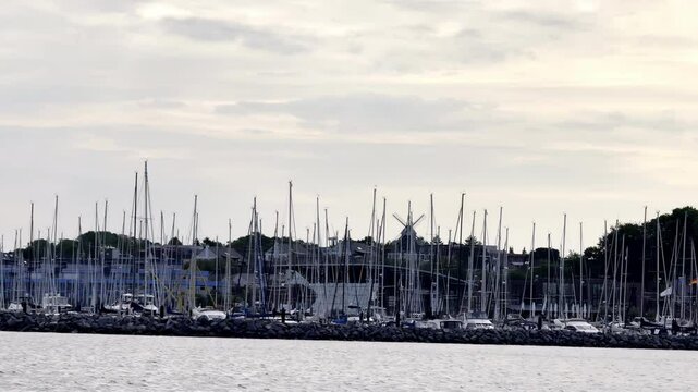 Den Helder's Bustling Marina, a Forest of Masts Against a Dramatic Sky, Where Adventures Begin and Dreams Set Sail Sailor's Paradise