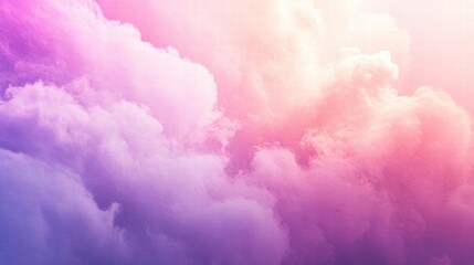 Fototapeta premium Dreamy Pastel Clouds: A Heavenly Canvas of Pink and Purple