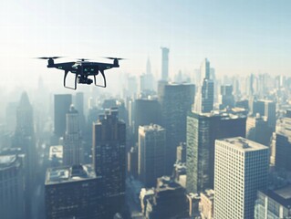 Drone Photography Over a Cityscape