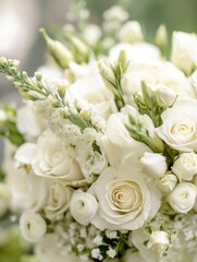 Obraz premium Close-up of white flower bouquet,