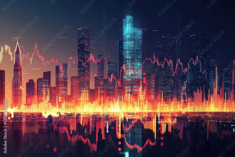 Poster the digital metropolis: a visual representation of the intersection of technology and urban environm