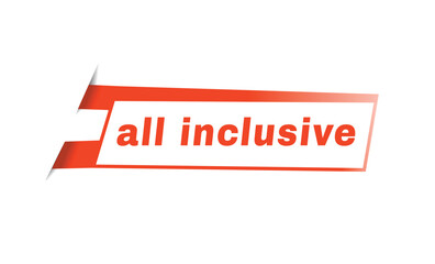 All inclusive flat design template or banner element design. vector isolated for announcement.