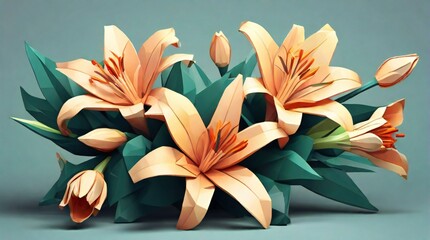 bouquet of orange lilies