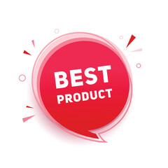 Best product banner, announcement design speech bubble icon. vector graphic.