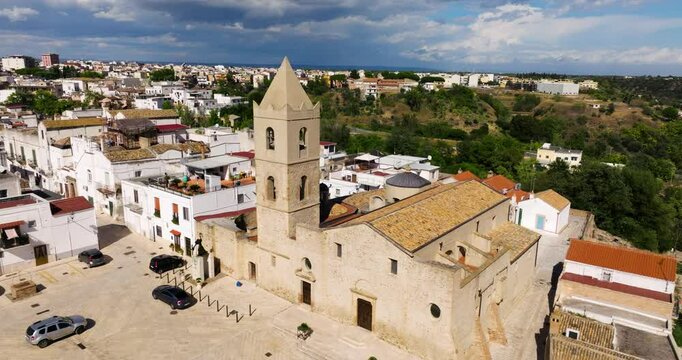Bernalda Town During Summer In Basilicata Region Of Italy - Drone Shot