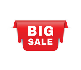 Big sale banner red, colorful vector, advertising or business concept design.